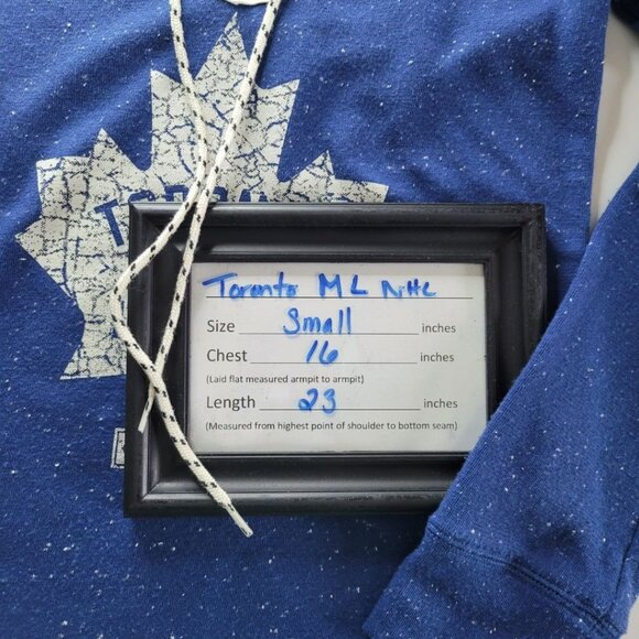 CCM NHL Toronto Maple Leafs Hockey Sweatshirt Lightweight Soft Blue Womens Small - Picture 7 of 9
